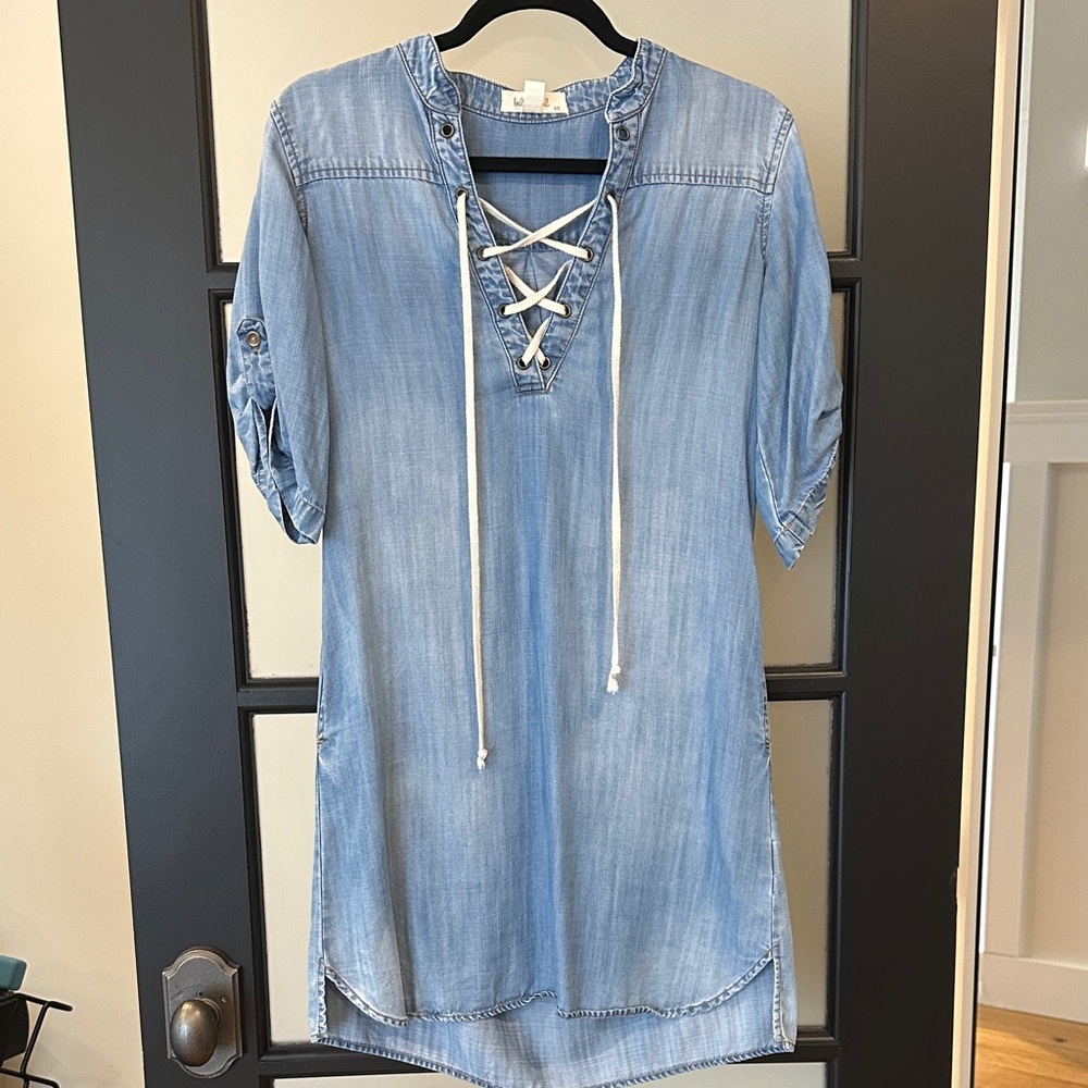 Bella Dahl Light Blue Mini Dress